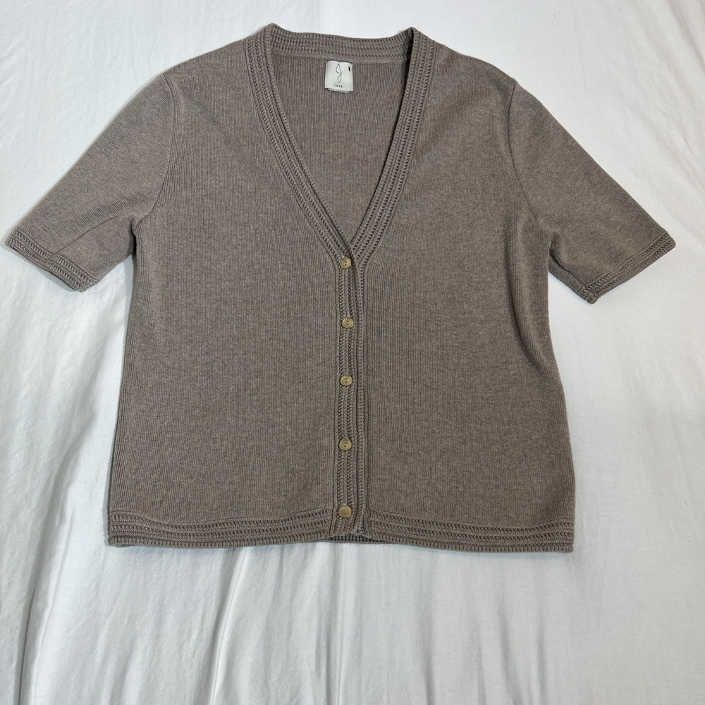 Joie Cardigan Sweater Women's Small BeigeBrown Button Up Long Sleeve Fits Like S
